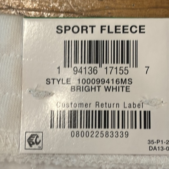 Karen Scott Sport  Fleece White Pants Size L NWT - Picture 5 of 11